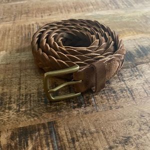 Jcrew Braided Italian Suede Belt Size S